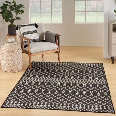 Nourison / Ds Kiri Rectangle Rug, 4' x 6', Black