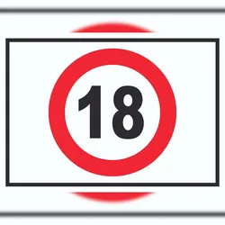 HB-Druck Zutritt ab 18 Jahre Symbol Schild A2 (420x594mm)