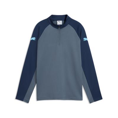 T-Shirt PUMA "IndividualLIGA Oberteil Jugendliche", Kinder, Gr. 128, evening blau luminous persian, Obermaterial: 100% Polyester, clean, regular fit, Shirts T-Shirt