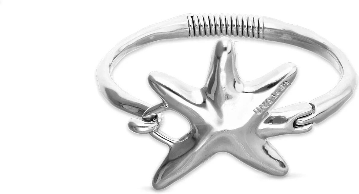 UNOde50 Pulsera rígida bañada en plata con estrella de mar Plateado L