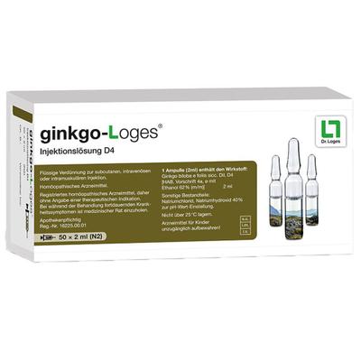 Ginkgo-Loges Injektionslösung D 4 Amp. 50x2 ml Ampullen