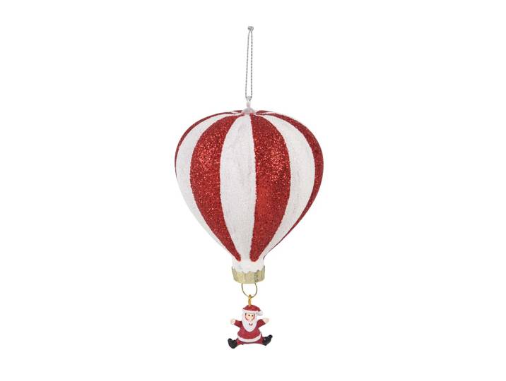Weihnachtsdeko Hängeballon, rot und weiß