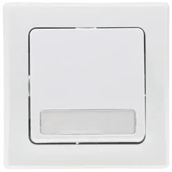ChiliTec DELPHI Taster mit Namensschild 0-250V~/ 10A, inkl. Rahmen, UP, weiß