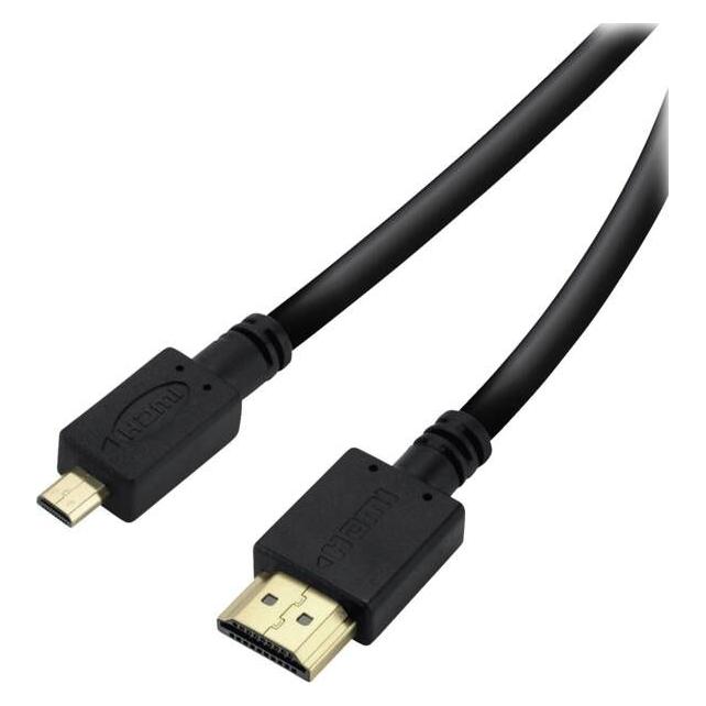 Vivanco Premium-Hochgeschwindigkeits-HDMI-Kabel mit Ethernet, 1,5 m - Schwarz (1.50 m) (VVVHDMI15MICRO)