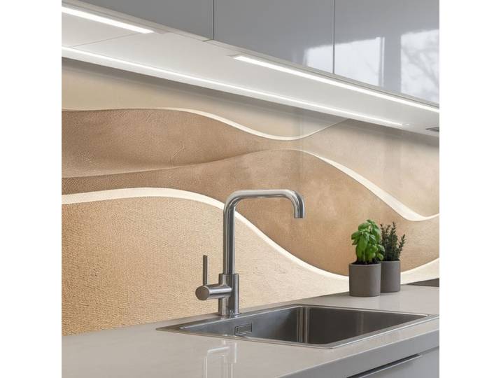 Crédence Décorative de Cuisine - Décoration Murale - Motif Beige - Nature - Abstrait - Moderne 250x80 cm Couleur Beige - KitchenYeah