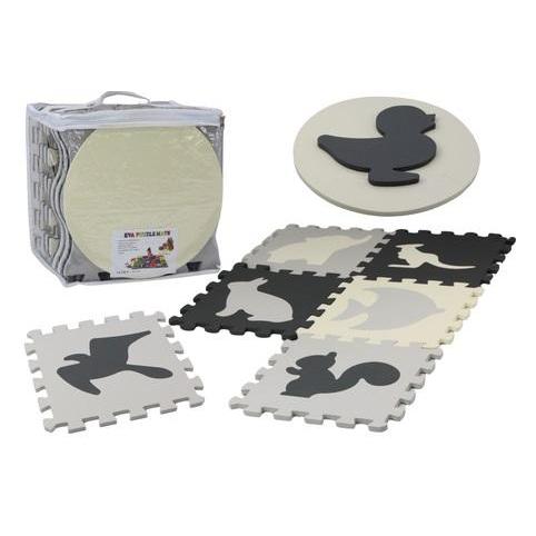 Lean Toys Pädagogische Kontrastmatte, grau, 28 Stück (30 x 26 cm) (43807601)