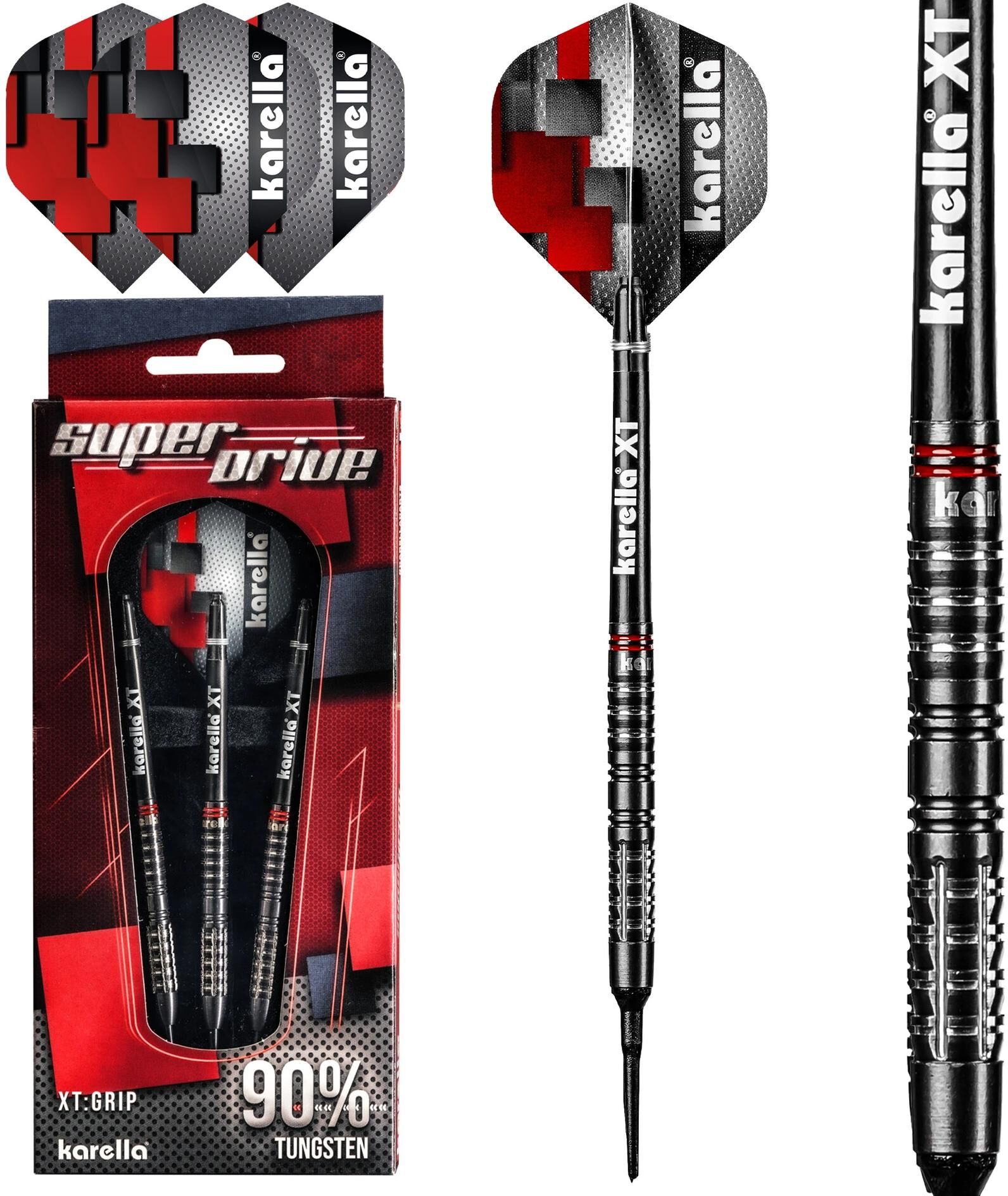 Dartpfeil KARELLA "Softdart SuperDrive 18g, 3 Stück", schwarz, Pfeile, Kinder, Metall, Dartpfeil schwarz Einheitsgröße
