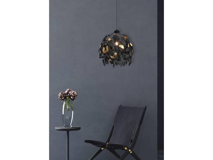 Suspension 38 x 150 x 38cm Noir Tissu E27