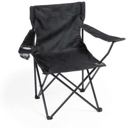 Chaise personnalisable pliante de jardin Bonsix polyester noir