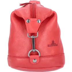 The Skandinavian Brand Mini Leder Rucksack - rot