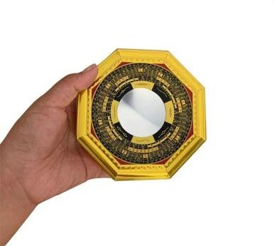 Uplift Picks Bagua Feng Shui Mirror Metal Frame Octagonal Home Protection Decor concave Mirror (s)