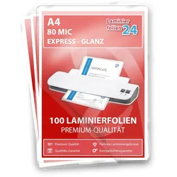 Laminierfolien A4, 2 x 80 Mic, glänzend, EXPRESS