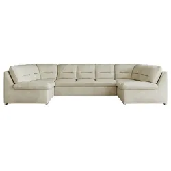 Wohnlandschaft mit Schlaffunktion Comodo ¦ beige ¦ Maße (cm): B: 340 H: 93