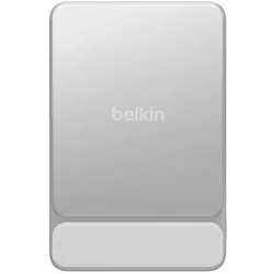 Belkin UltraCharge Pro, Slim Magnetische Powerbank 10.000mAh Qi2, 25 W, PD30w mit Display, silber metal
