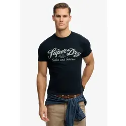 Superdry für Herren. M1012352A Industriearbeiter Entspanntes T-Shirt navy (M), Lässig, Baumwolle, Kurzarm, Marine