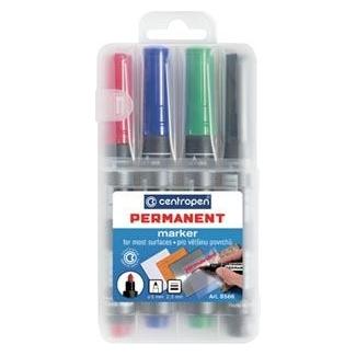 Centropen MARKERY PERMANENTNE Permanent 8566 4 Farben (4x) (8566)