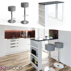 VICCO Bartisch Bartresen Stehtisch Tisch Tresentisch Bistrotisch Weiß Anthrazit