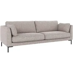 Sofa Corwin 3-Sitzer aus Stoff, klassischer Stil, Bezug Max Grau, Metallfüße, FSC-zertifiziert
