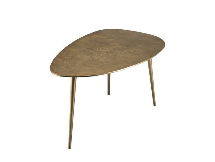 MACABANE JONAS - Table basse goutte d'eau aluminium doré