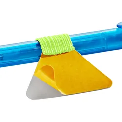 10 Stiftschlaufe selbstklebend neon-gelb, Kunststoff, Kautschuk