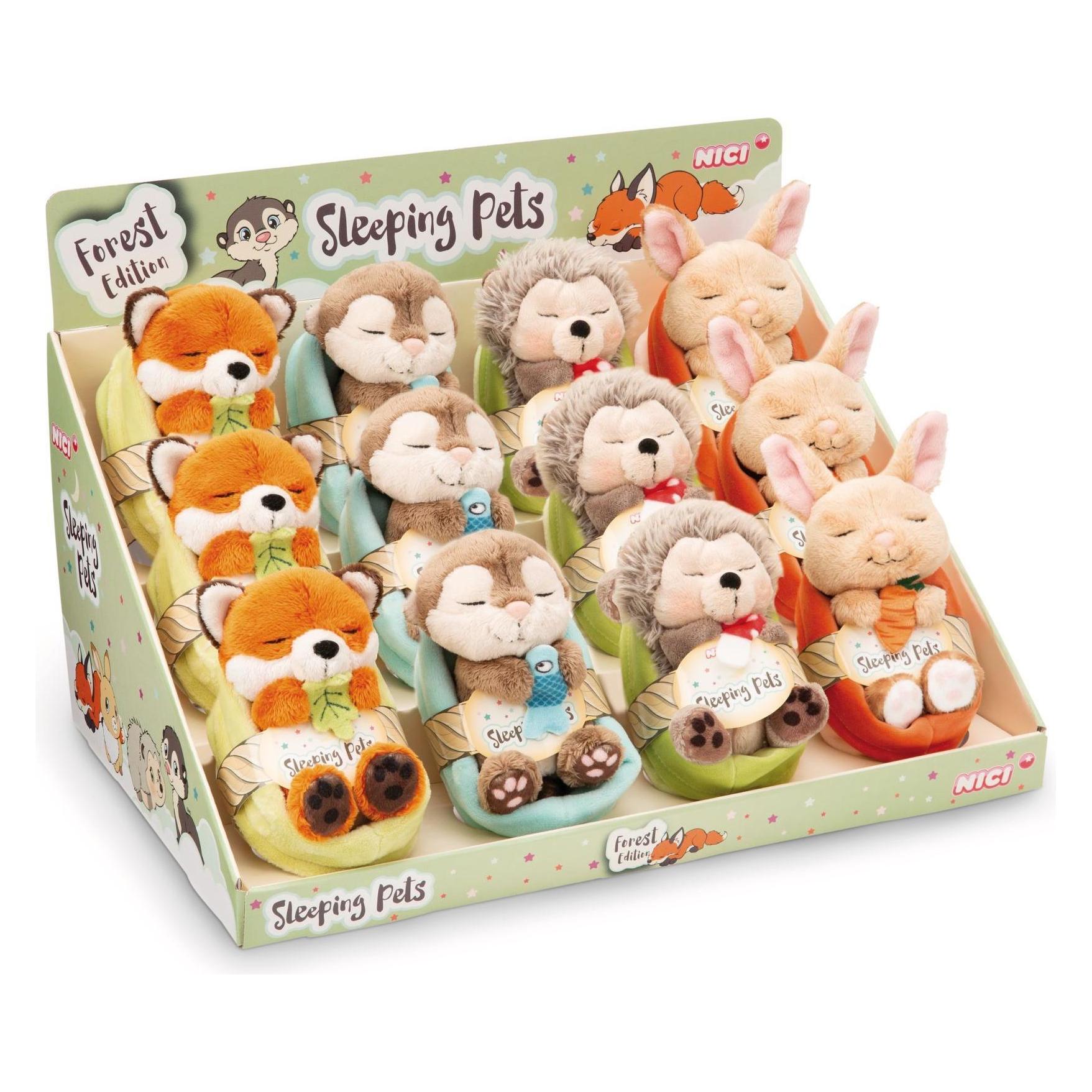 NICI 61580 Sortiment Kuscheltier Sleeping Pets Forest Edition (22 cm) (61580)