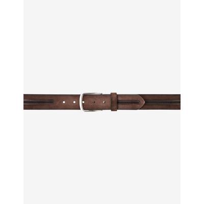 Ledergürtel BRAX "Style HERRENGÜRTEL", Herren, Gr. 95, braun, Kunstfaser, Leder, Gürtel Ledergürtel
