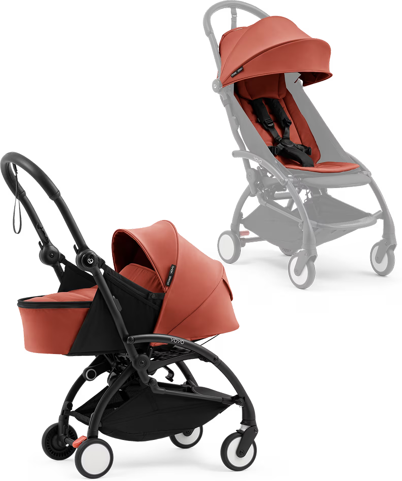 Stokke cochecito 2 en 1 YOYO 5 con Capazo Plegable - Berry