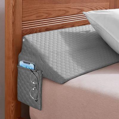 Uplift Treasures Bed Wedge Pillow With Removable Cover light Grey