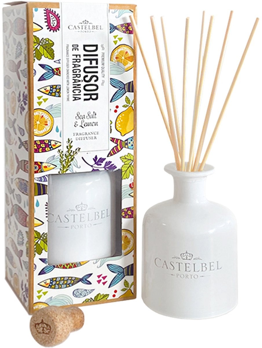 Castelbel Sardine geurstokjes met zeezout en citroen 250 ml