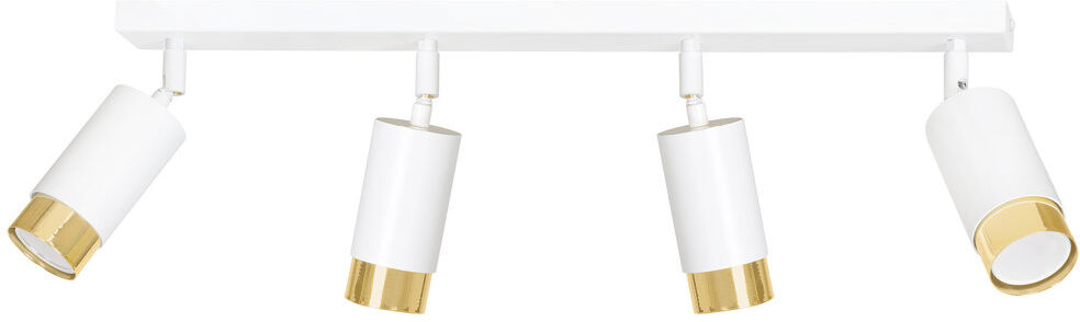 Metro Cromwell 78cm 4 -Light Track Kit White/Gold 18cm H X 78cm L X 18cm D