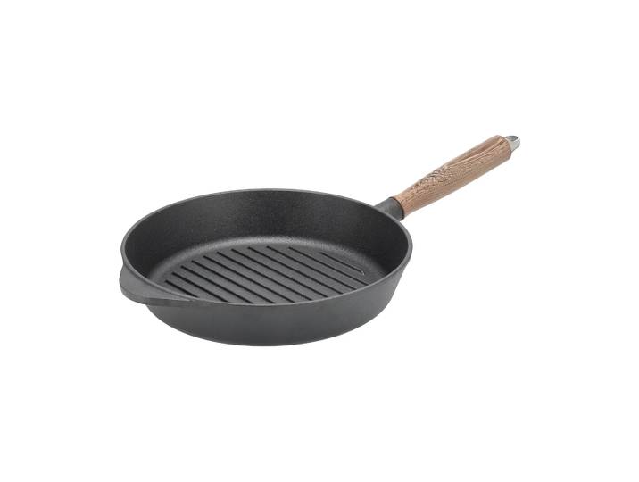 Nordwik Poêle à griller en fonte avec poignée en bois Nordwik 28 cm