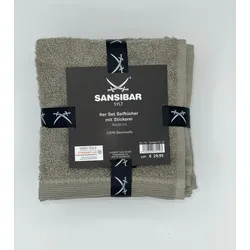 Seiftuch 6er-Set SANSIBAR (BL 30x30 cm) - braun - BL 30x30 cm