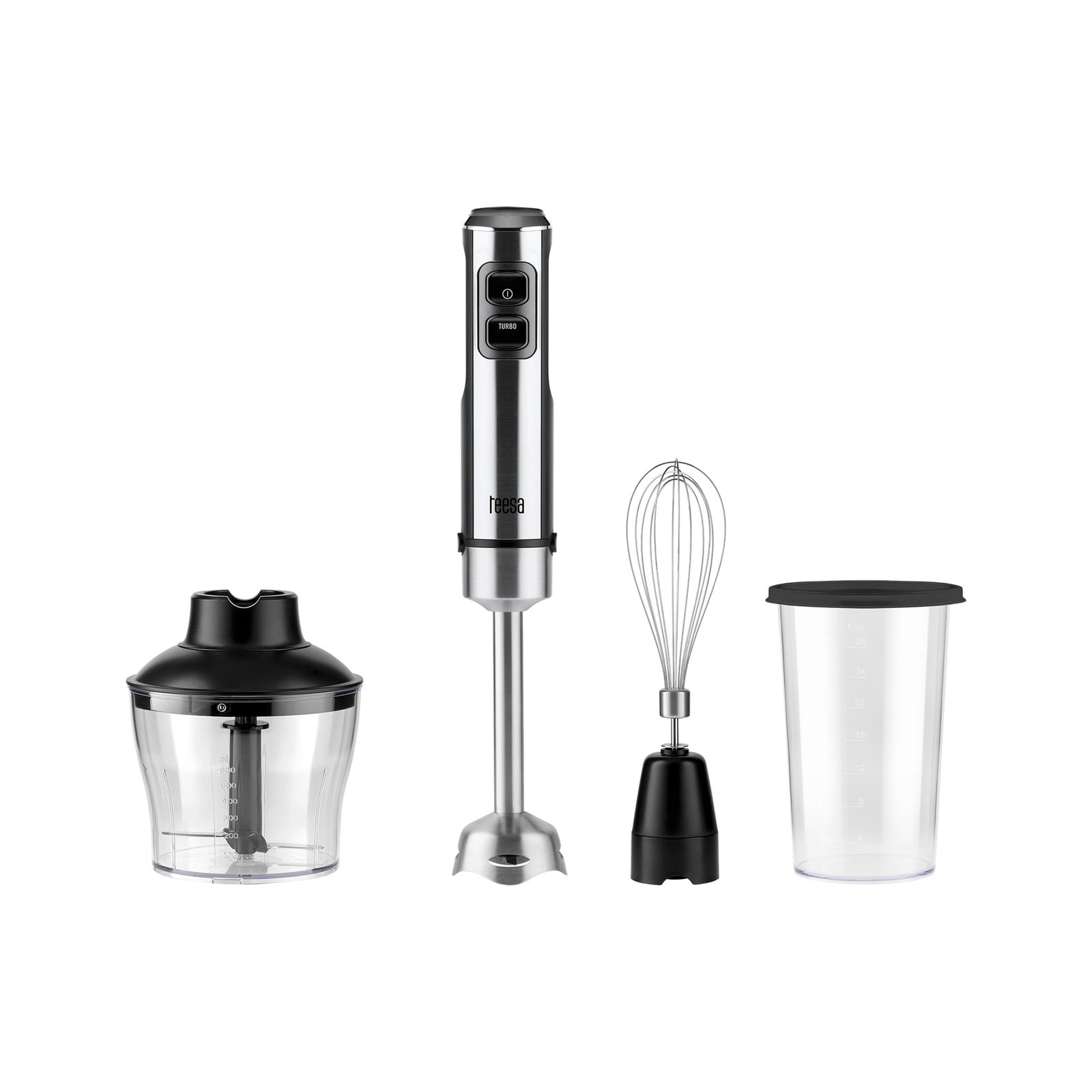 Uni-T Staafmixer met accessoires, roestvrij staal
