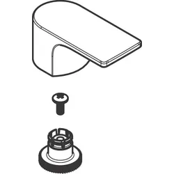 Hansgrohe Griff Warmwasser Rebris E 2-Loch Wannenmischer chrom,94738000 94738000