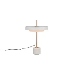 LED Tischleuchte Beistelllampe Nachttischlampe grau Touchdimmer H 45,5 cm