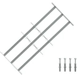 Einbruchschutz + Alarmanlage, Fenstergitter Verstellbar mit 3 Querstäben 700-1050 m