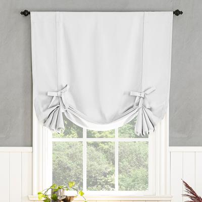 Sun Zero Greenwich Energy Saving Blackout Rod Pocket Window Tie-up Shade