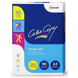 Mondi Color Copy DIN A3 Druckerpapier Weiß 90 g/m2 Satin 500 Blatt