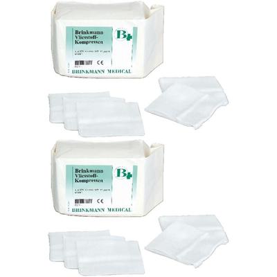 Vliesstoff-Kompressen unsteril 10x10 cm 4fach 2x 2x100 St Kompressen