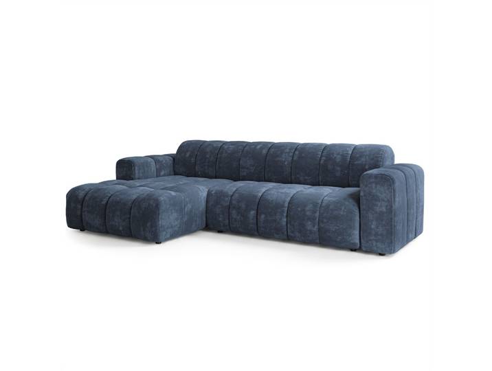 ECKSOFA SETIA LM L-S Blau Chenille