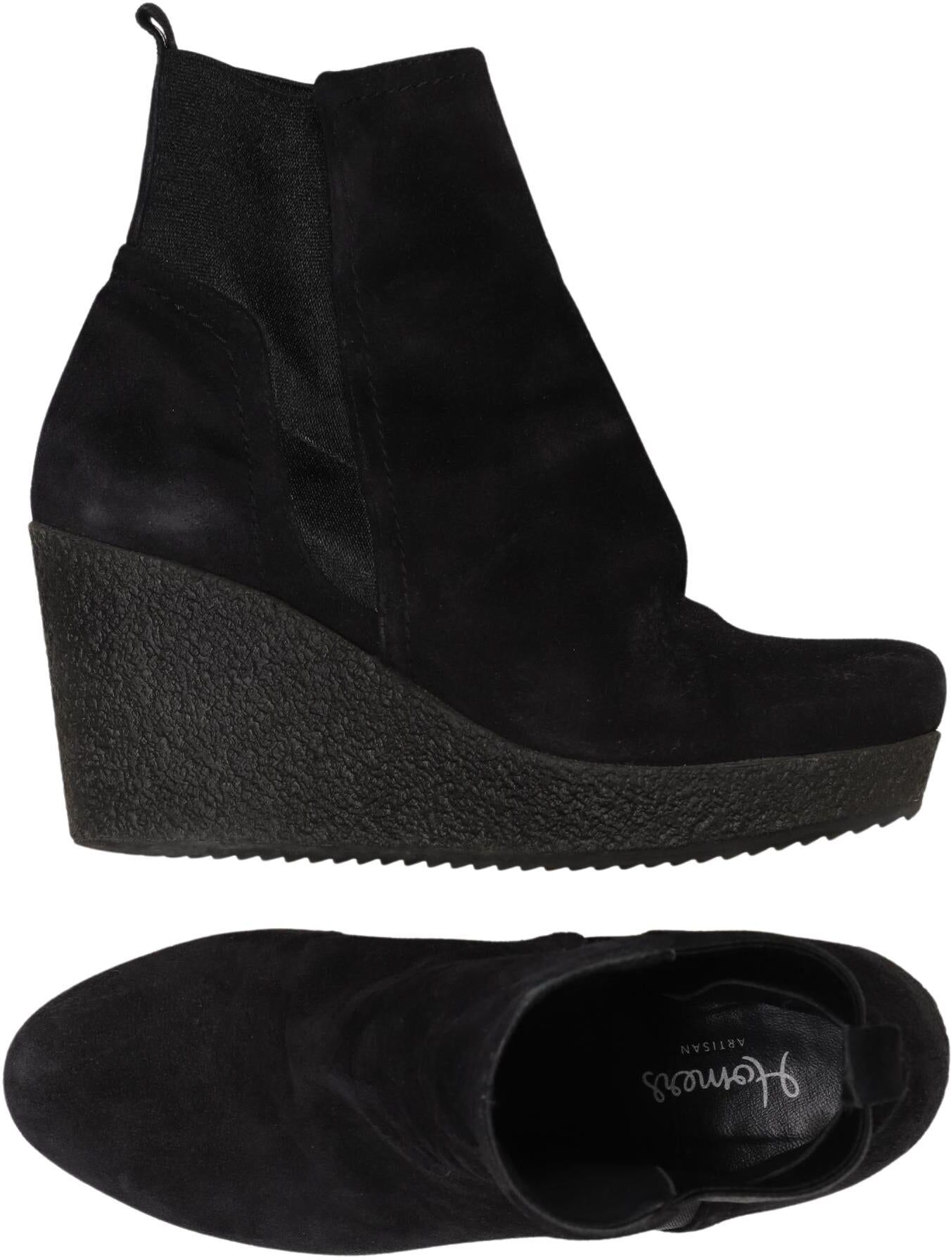 Homers Damen Stiefelette, Schwarz, Gr. EU 37, kein / Etikett - Second Hand