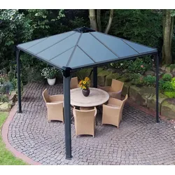 Palram - Canopia Aluminium Pavillon Palermo 3000 | Anthrazit | 295x295x276 cm - Anthrazit