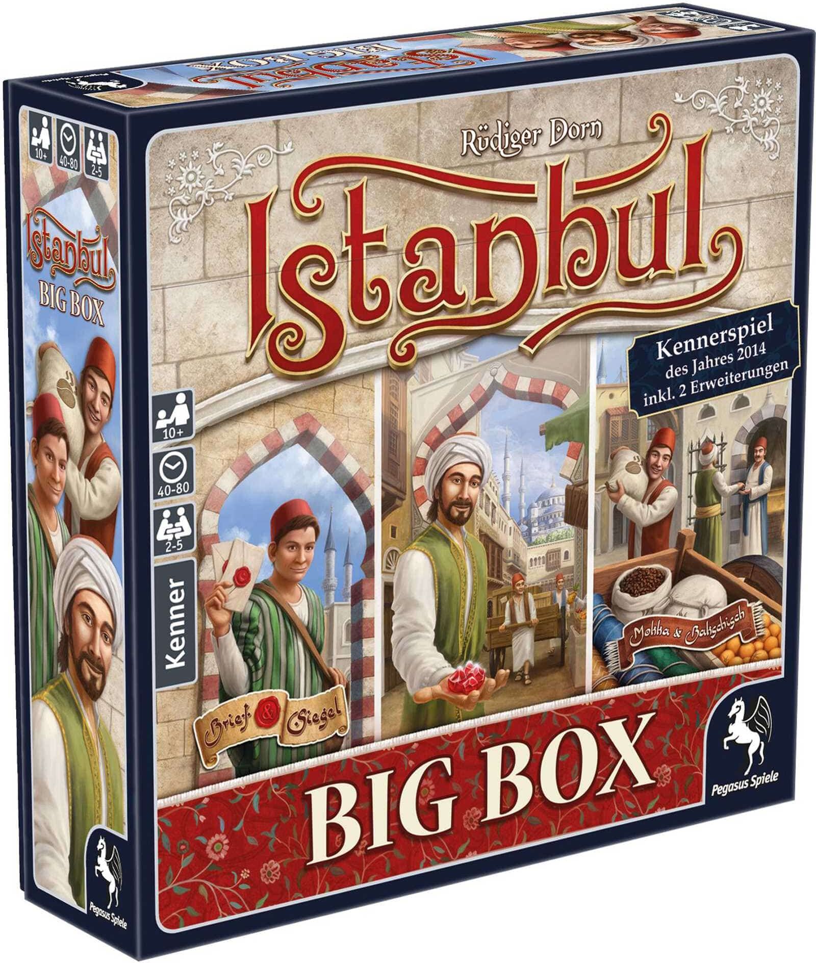 Istanbul: Big Box from Pegasus Press, Includes Base Game, Mocha ; Baksheesh and Letters ; Seals Expansions, English Retail Edition