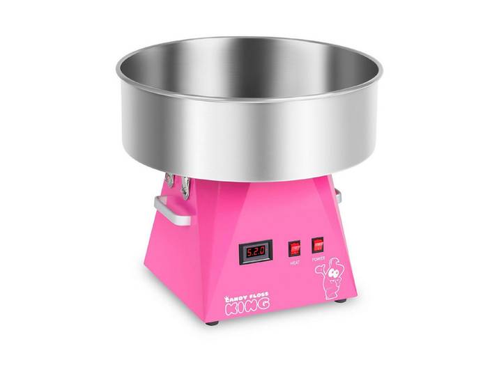 Royal Catering Zuckerwattemaschine 52 cm Zuckerwattegerät Zuckerwatte Maker Edelstahl Profi Gastro rosa