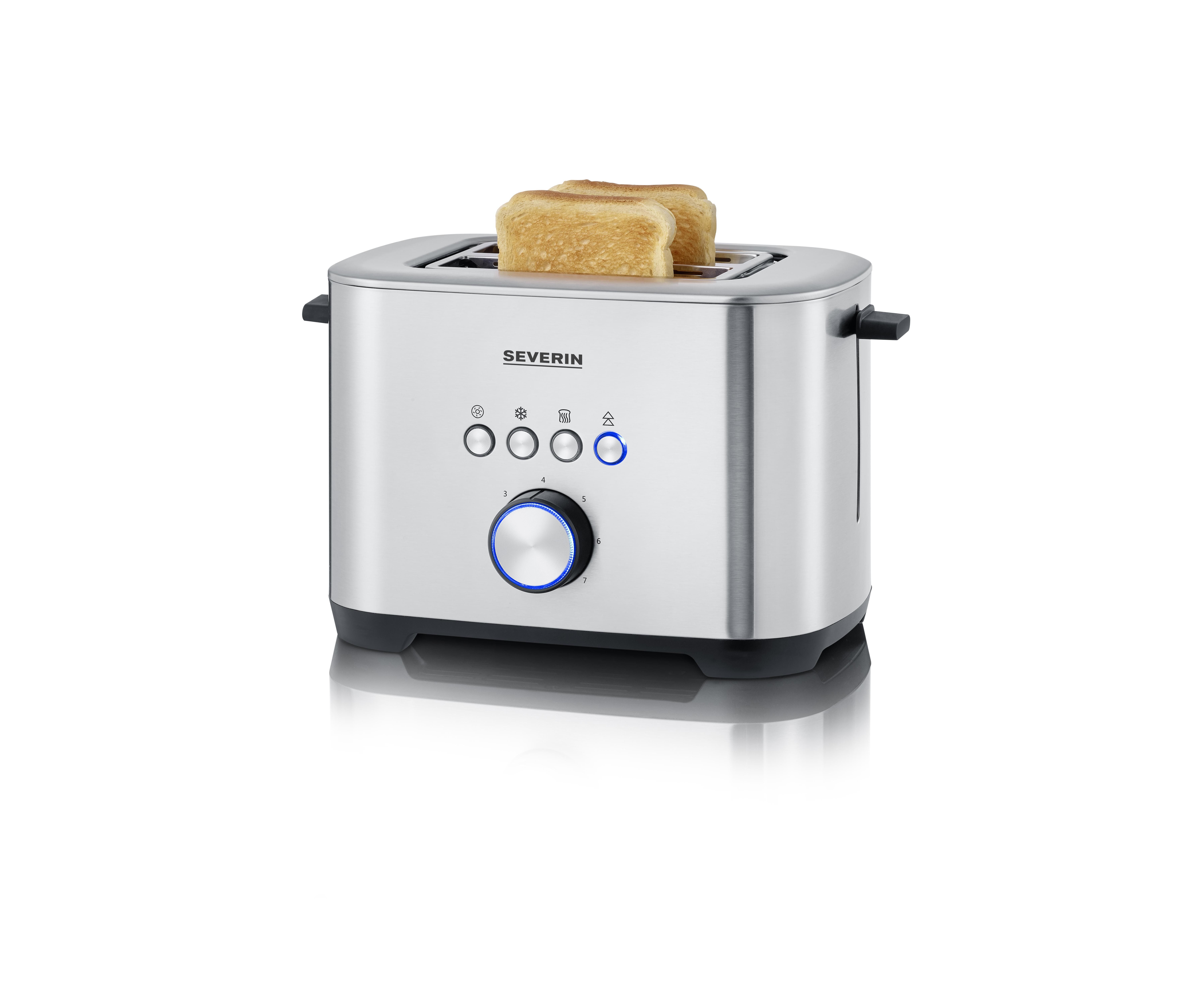 Severin AT2620 Toaster 800 W 2 Scheibe(n) 7 Stufen (Schwarz, Edelstahl) AT 2620