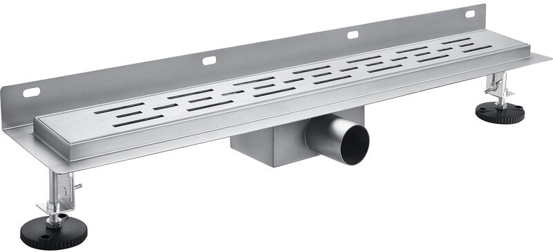 Dynamic Way douchegoot RVS met muurflens 800x70mm
