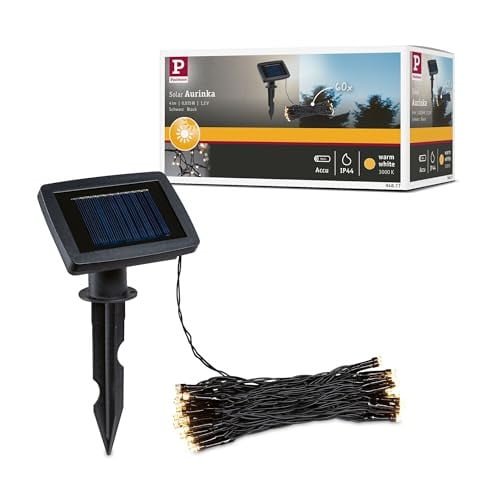 Paulmann Aurinka Solar LED lichtketting, Warm wit, Zwart, IP44