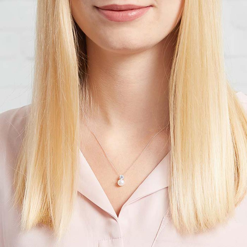 Unique Kette 925er Silber inkl. Anhänger Silber mit Perle silber