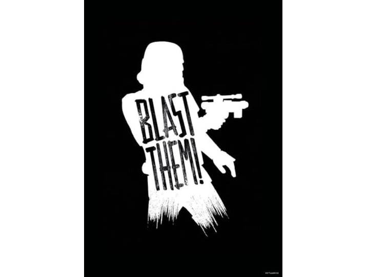 Komar Mantiburi Poster mural Star Wars Silhouette Quotes Stormtrooper 50 x 70 cm (sans cadre) Décoration pour chambre d'enfant\, noir/blanc