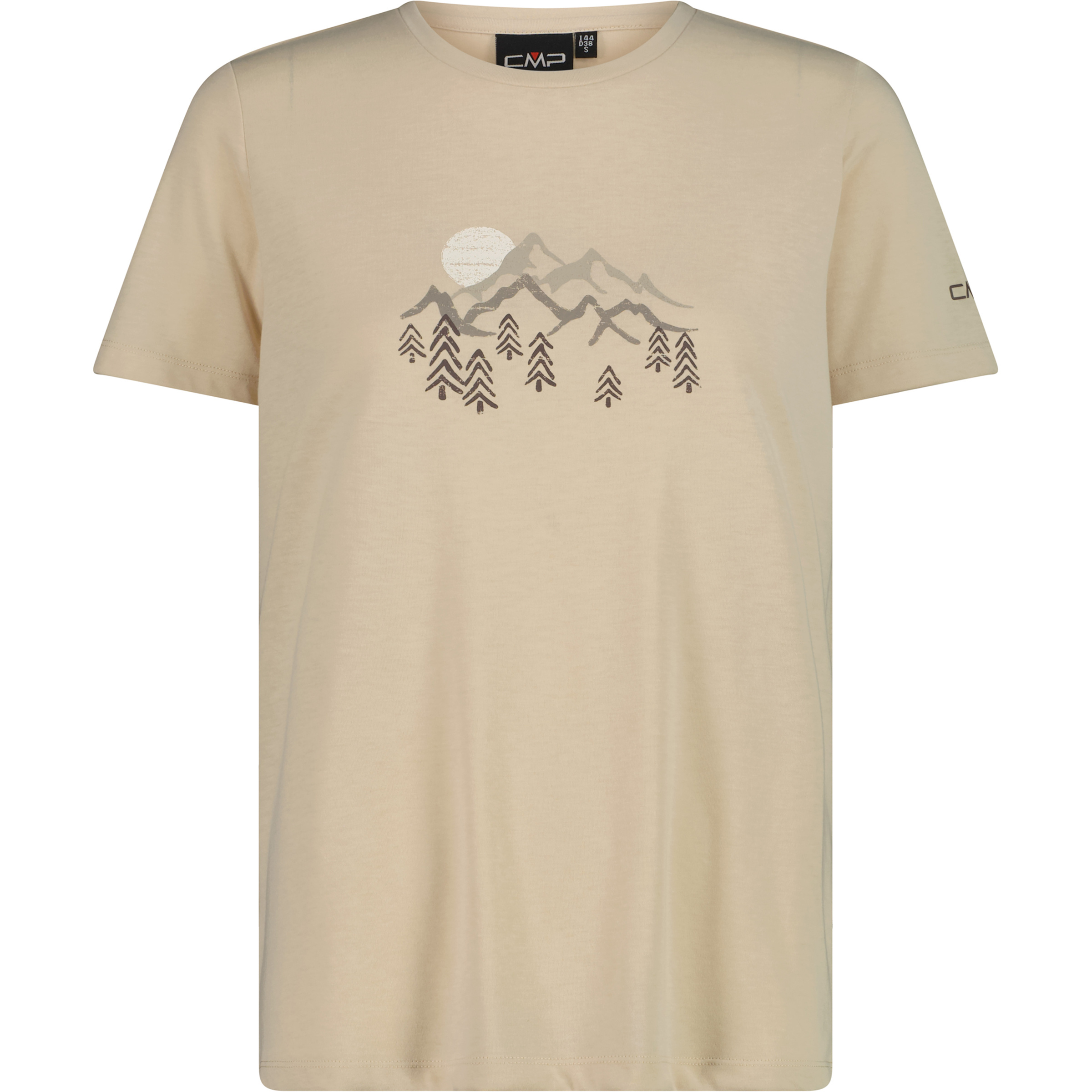 CMP Damen T-Shirts beige Größe M Trekking Atmungsaktiv
